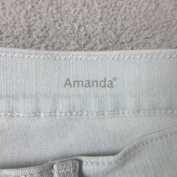 Gloria Vanderbilt Womens Wide Leg Crop Jeans 18 Light Blue 5 Pocket Denim Casual - Picture 11 of 14